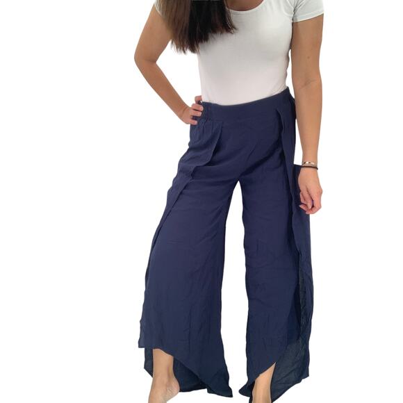 2/$30 FORTUNE Swimwear Pants Size S Michelle Curved Hem Petal Pant Side Slit - Picture 8 of 8